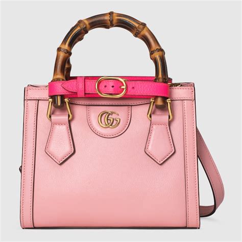 borsa gucci rosa pastello|GUCCI Borsa Tote Mini Diana in pelle di vitello rosa pastello .